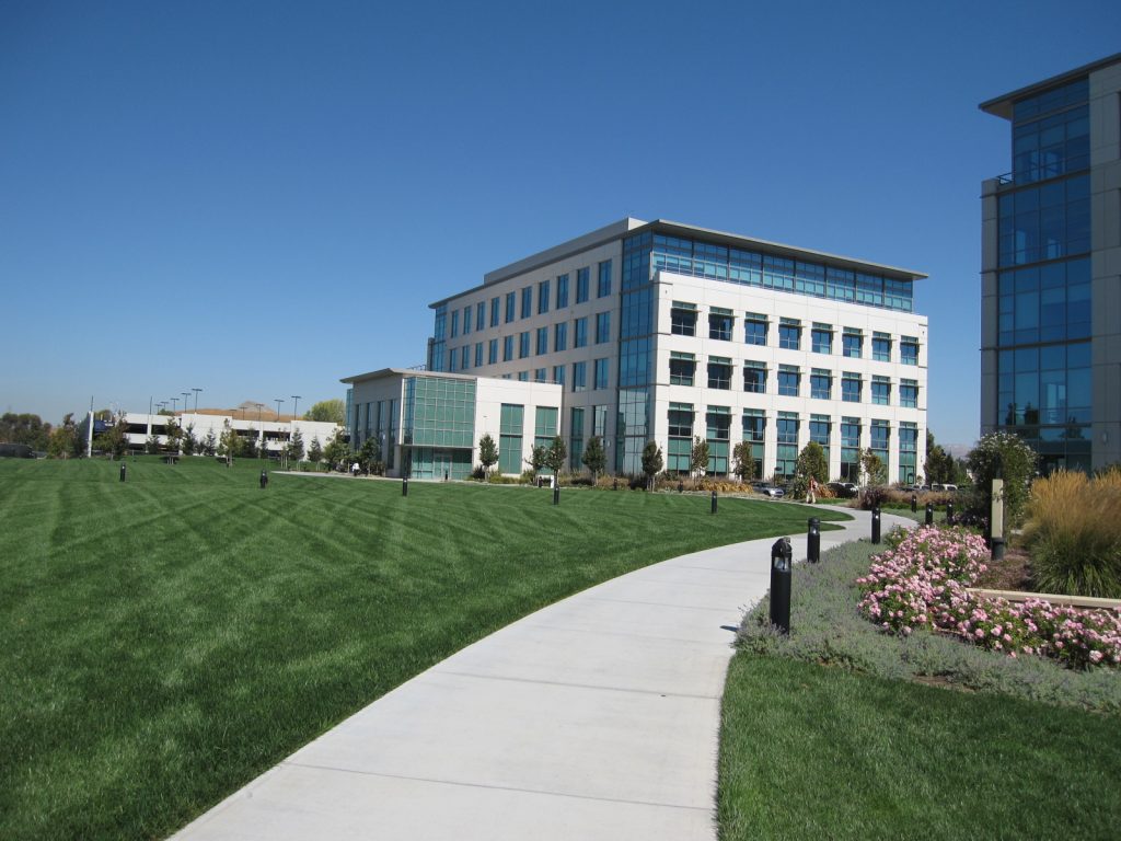 Front of local building representing Sunnyvale property management service.